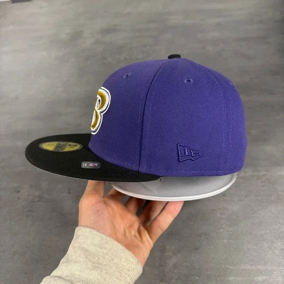 Hat‎ Club Baltimore Ravens New Era Cap 7 1/4 20th Anniversary Shield Crest Lamar - Picture 3 of 9